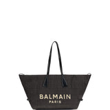 Track Shoulder Bag in leather and raffia