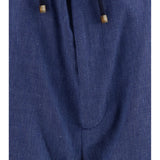 Linen and virgin wool chevron Bermuda Shorts