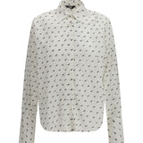 Cotton broderie anglaise Shirt with all-over logo embroidery
