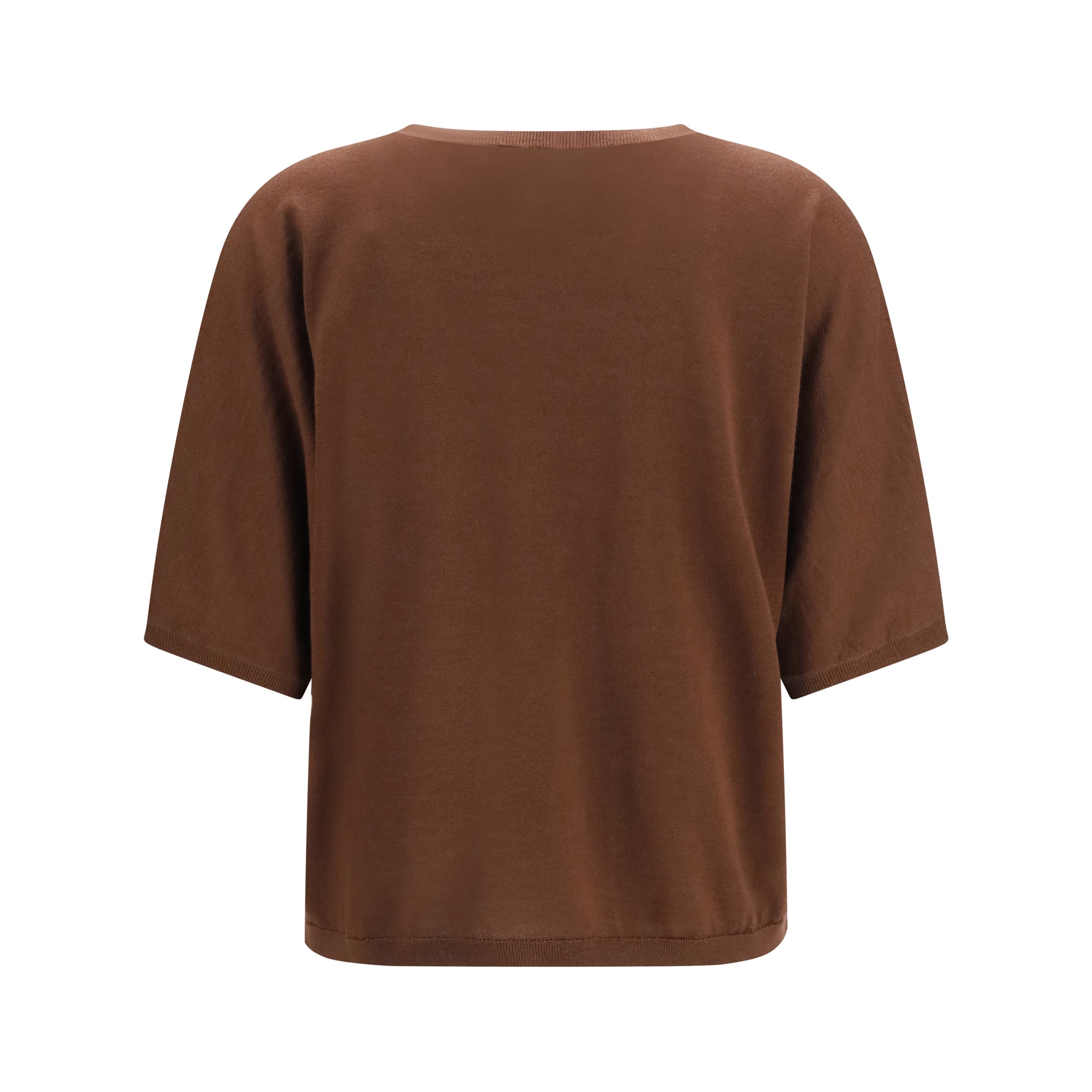 Short-sleeve cashmere and silk Sweater