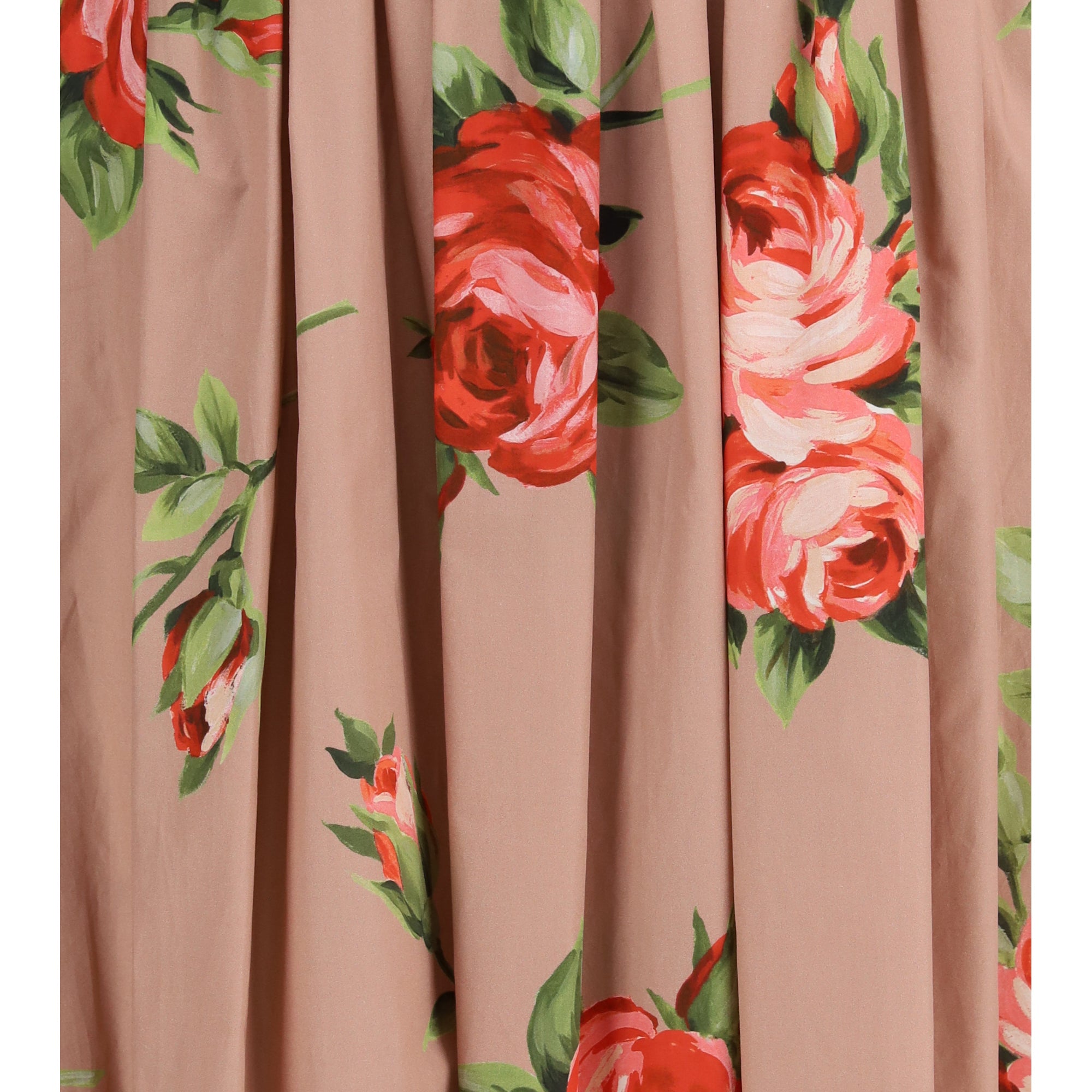 Cotton Dress with rose bouquet print
