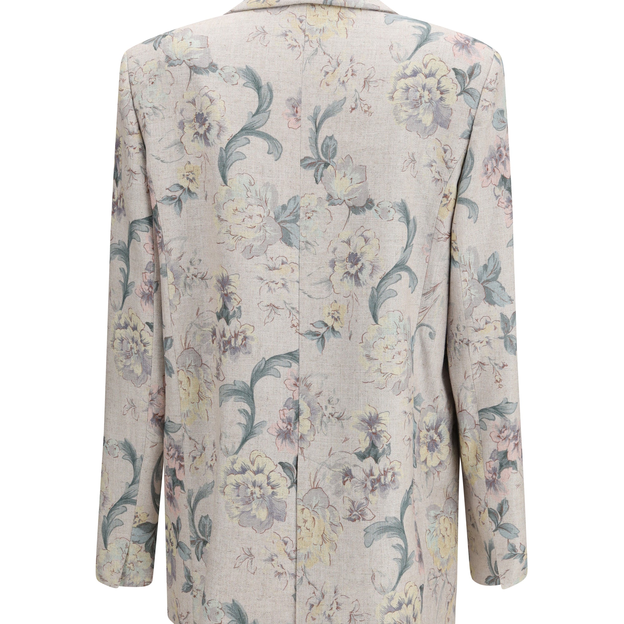 Peonia My Love motif hopsack linen-blend Jacket