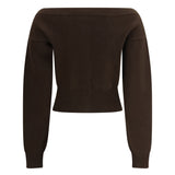 Soft cashmere open-neck shrunken Cardigan