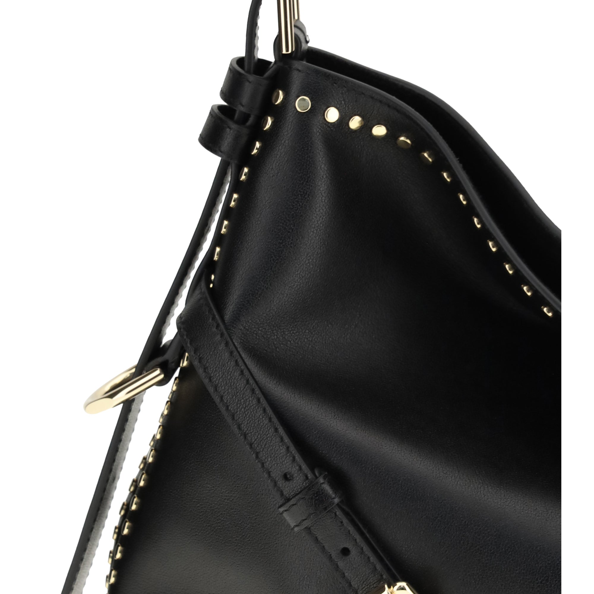 Large Voyou Shoulder Bag in shiny leather