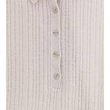 Polo-neck short-sleeve Sweater