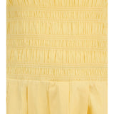 Stretch cotton mini Dress with balloon sleeves