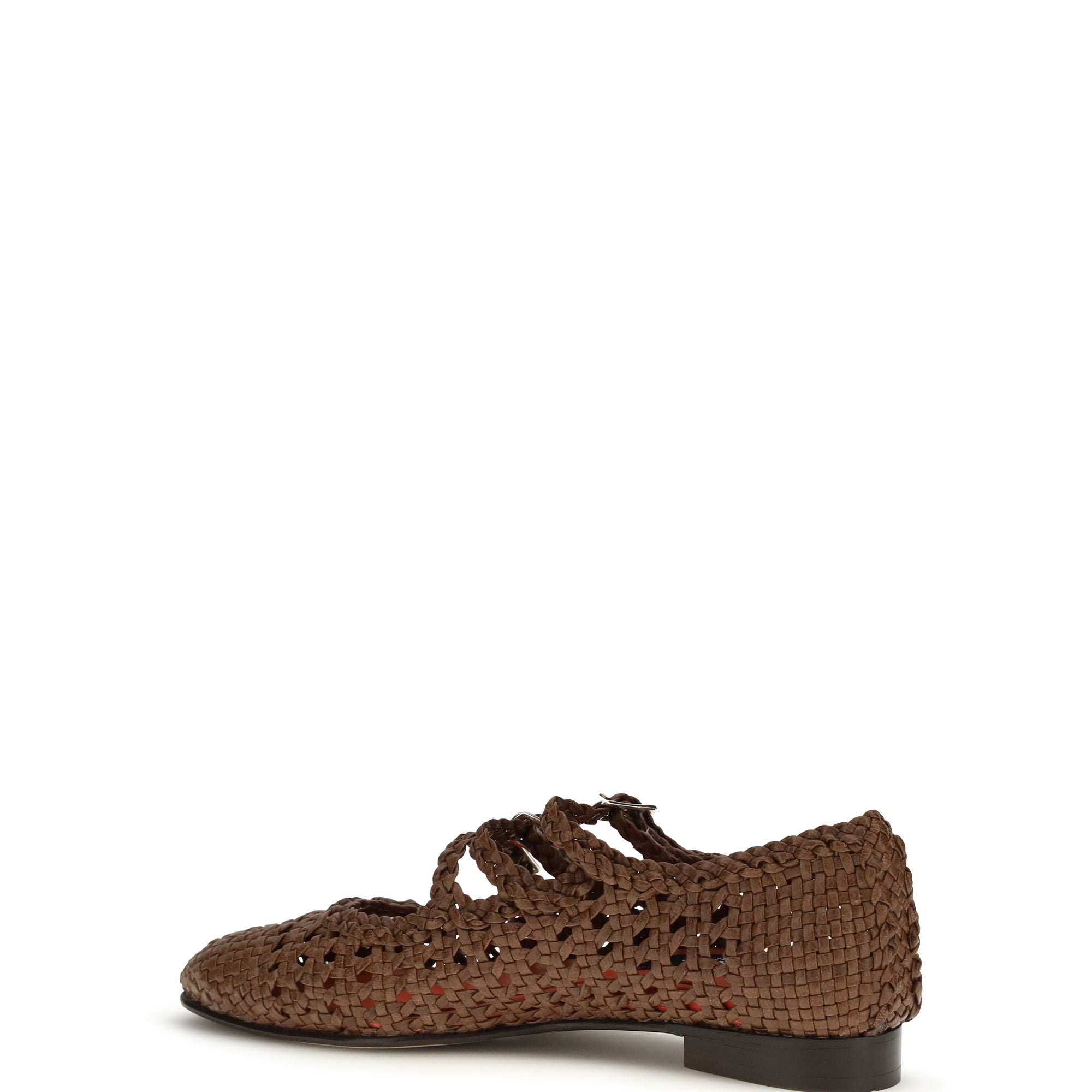 Woven leathe Mary Jane Ballerinas