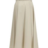 Midi Trench Skirt in gabardine