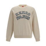Kenzo Paris emblem embroidered wool and cotton Sweater