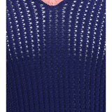 Ribbed V-neck Sweater with FF motif