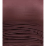 Asymmetric semi-sheer midi Dress
