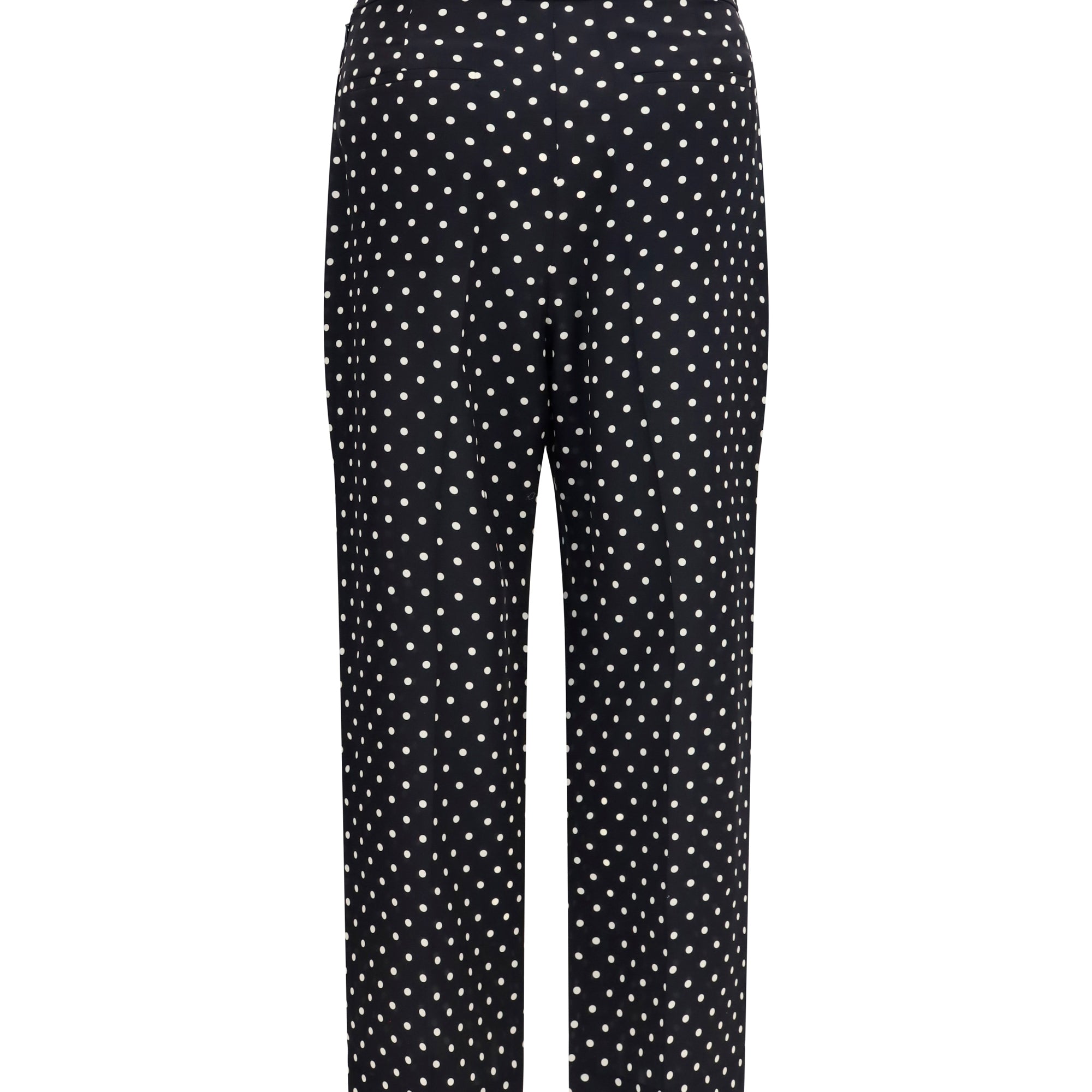 Polka-dot crêpe de chine Pants
