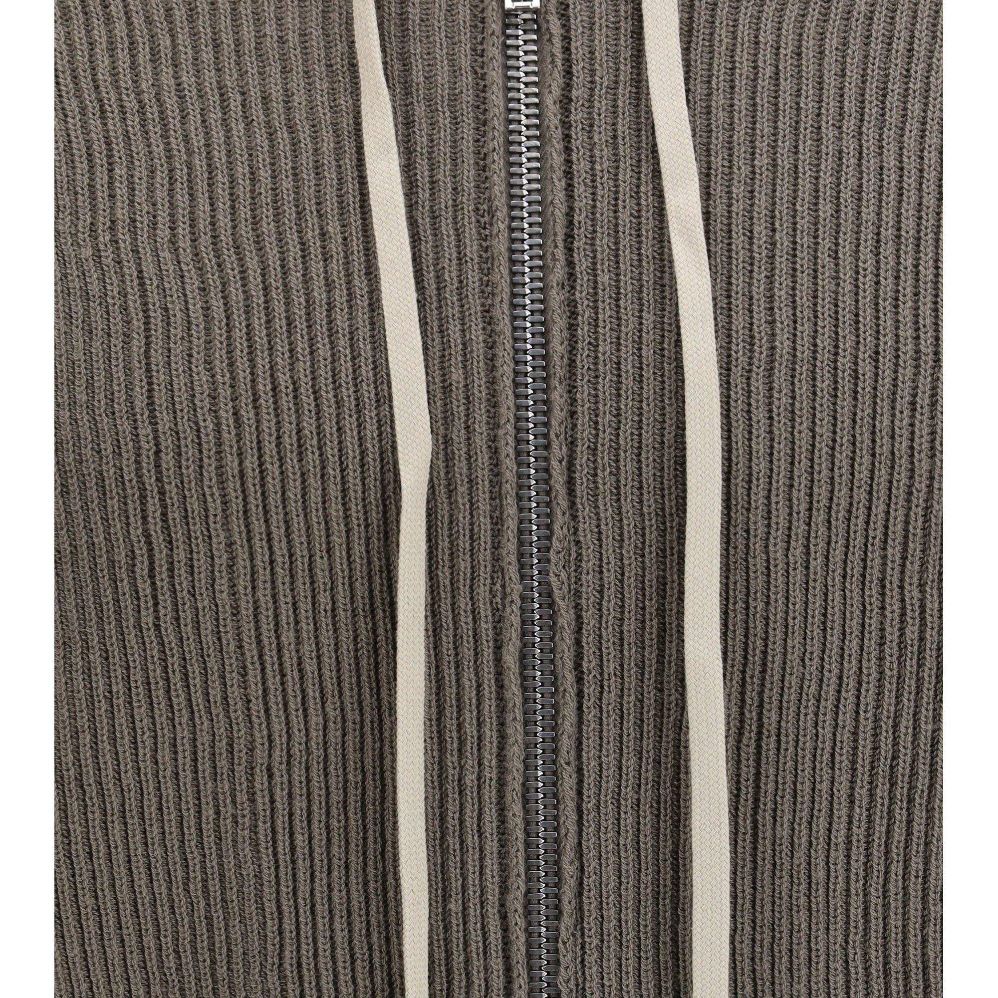 Ribbed virgin wool knit Hoodie
