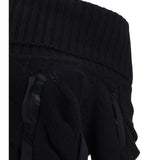 Rouched Turtleneck Sweater