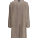 Single-breasted brushed cotton-blend fustian Coat