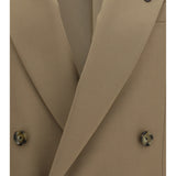 Double-breasted stretch wool blend Blazer