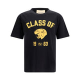 Panther print cotton T-shirt