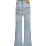 Flared Jeans with triple-layer waist detail