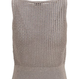 Perforated sequin Tank Top