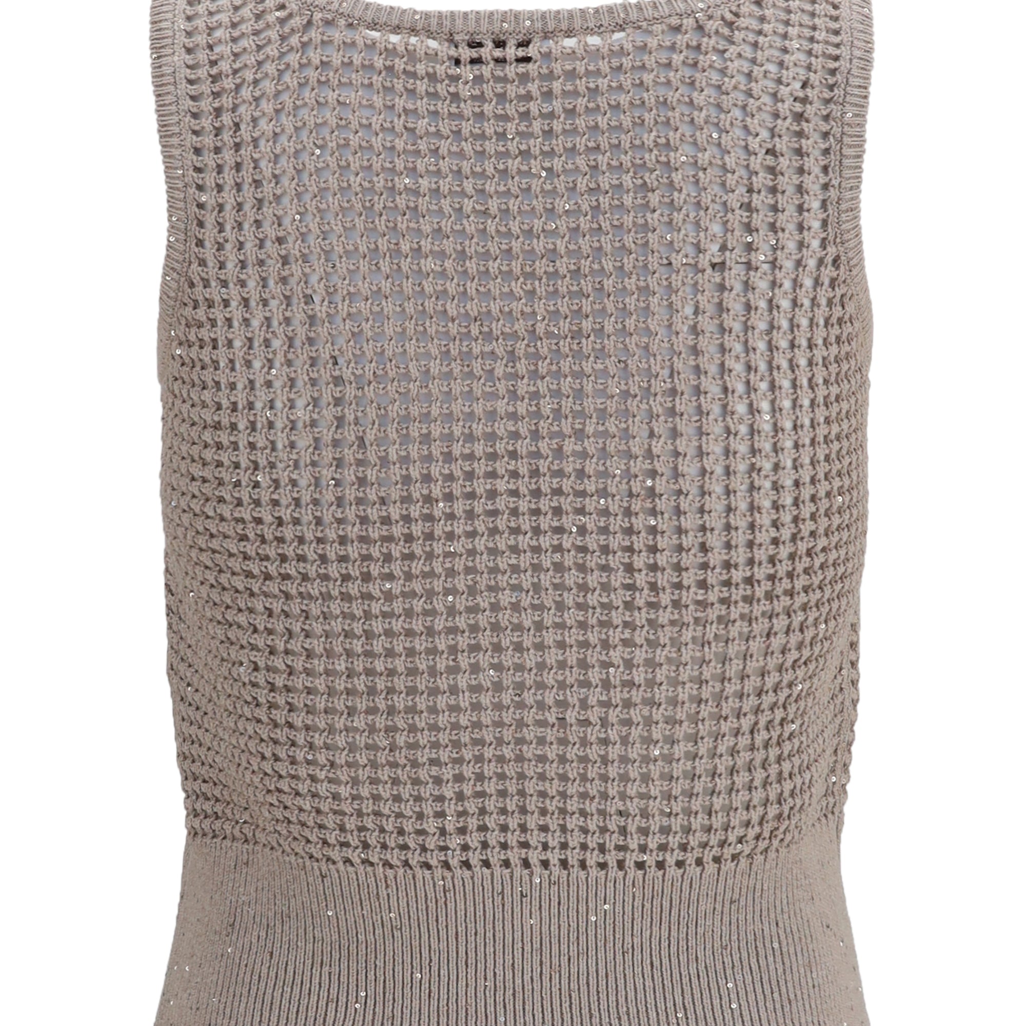 Perforated sequin Tank Top