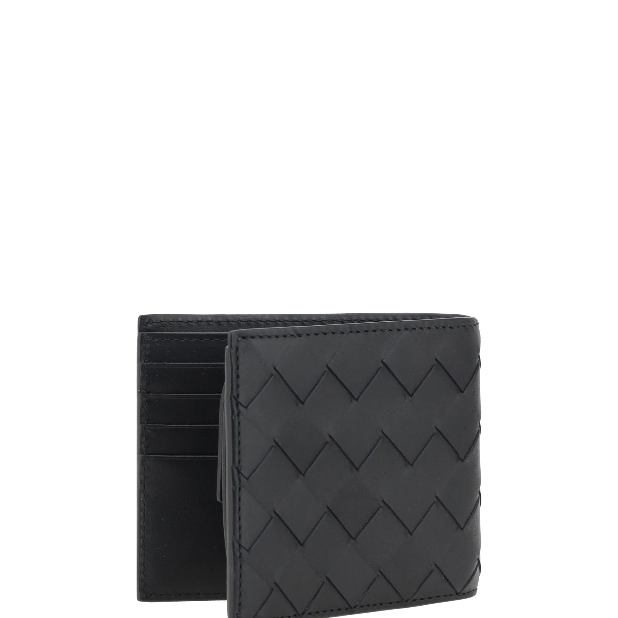Bifold leather Intrecciato Wallet