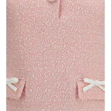 Bouclé mini Dress with lace collar