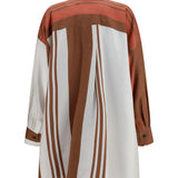 Long striped silk Shirt