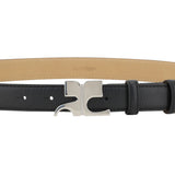 Belt with logo buckle