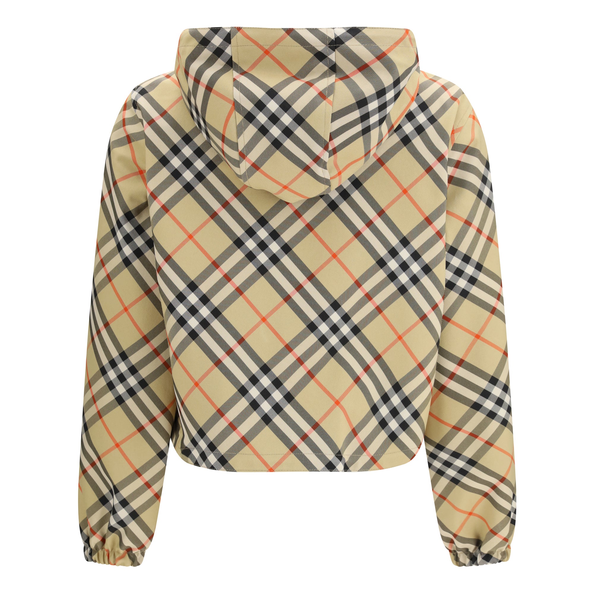 Reversible cropped check Jacket