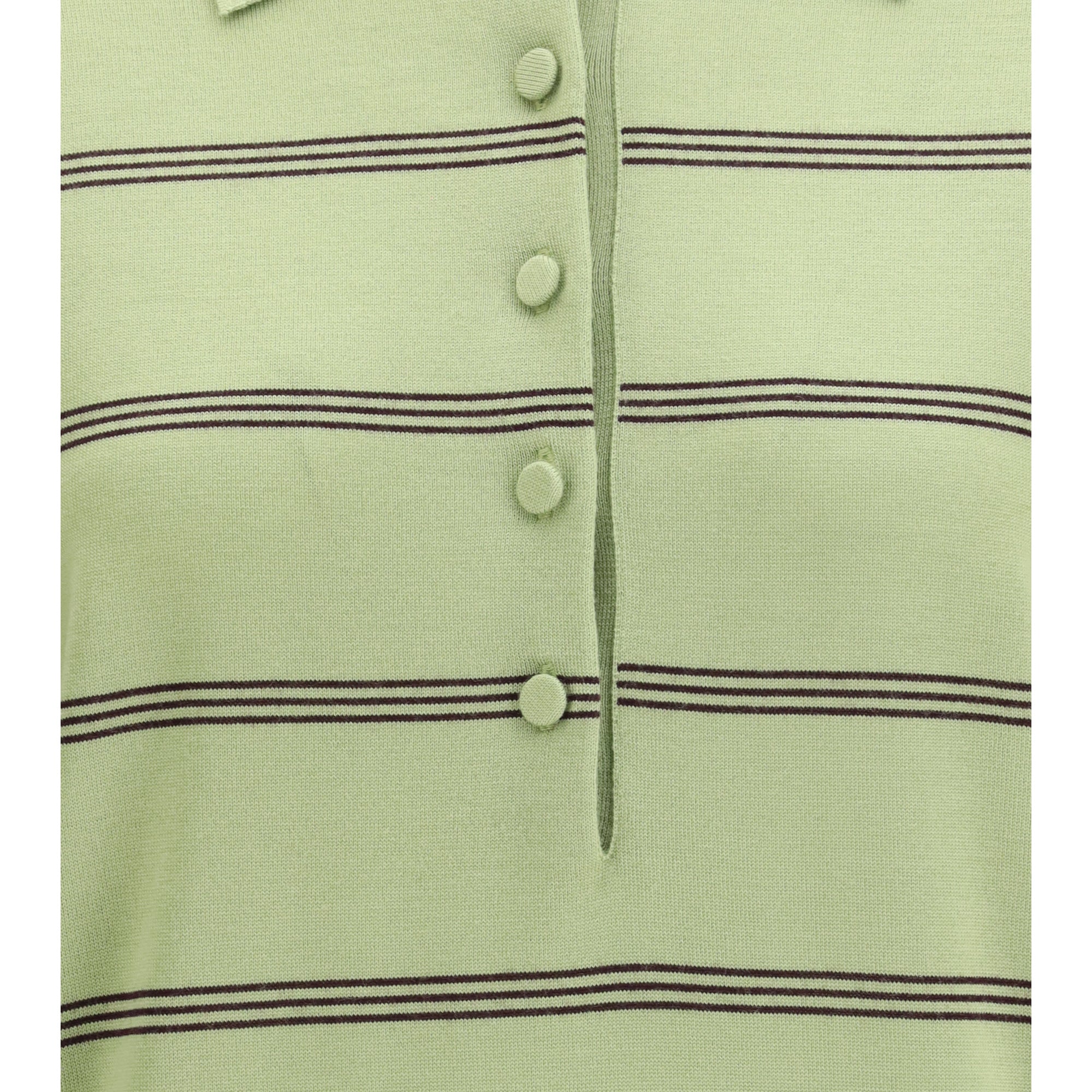 Merino wool striped polo Sweater