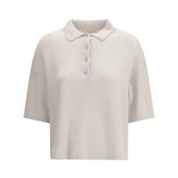 Short-sleeve polo neck Sweater