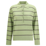 Merino wool striped polo Sweater