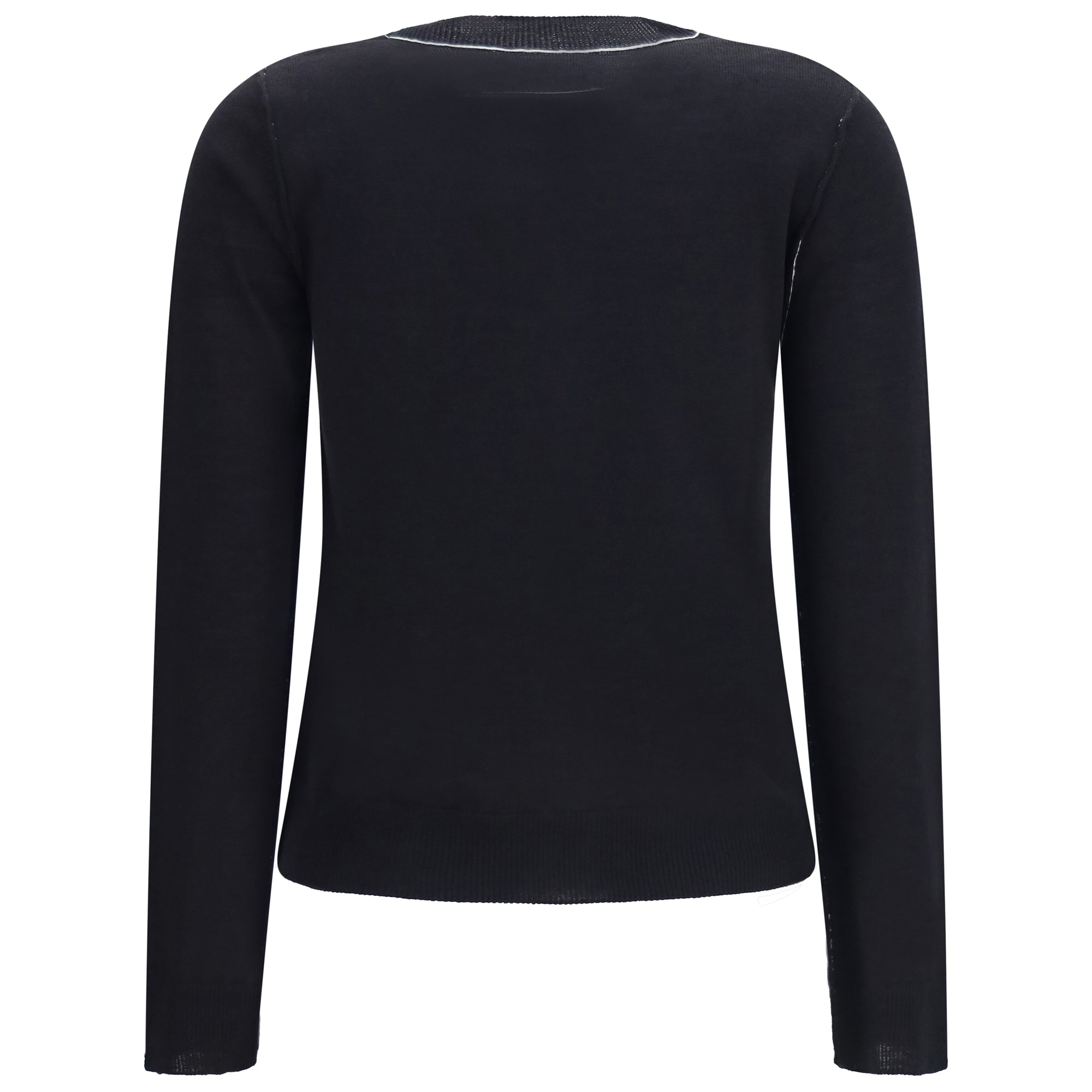 Wool-blend T-shirt with contrast details