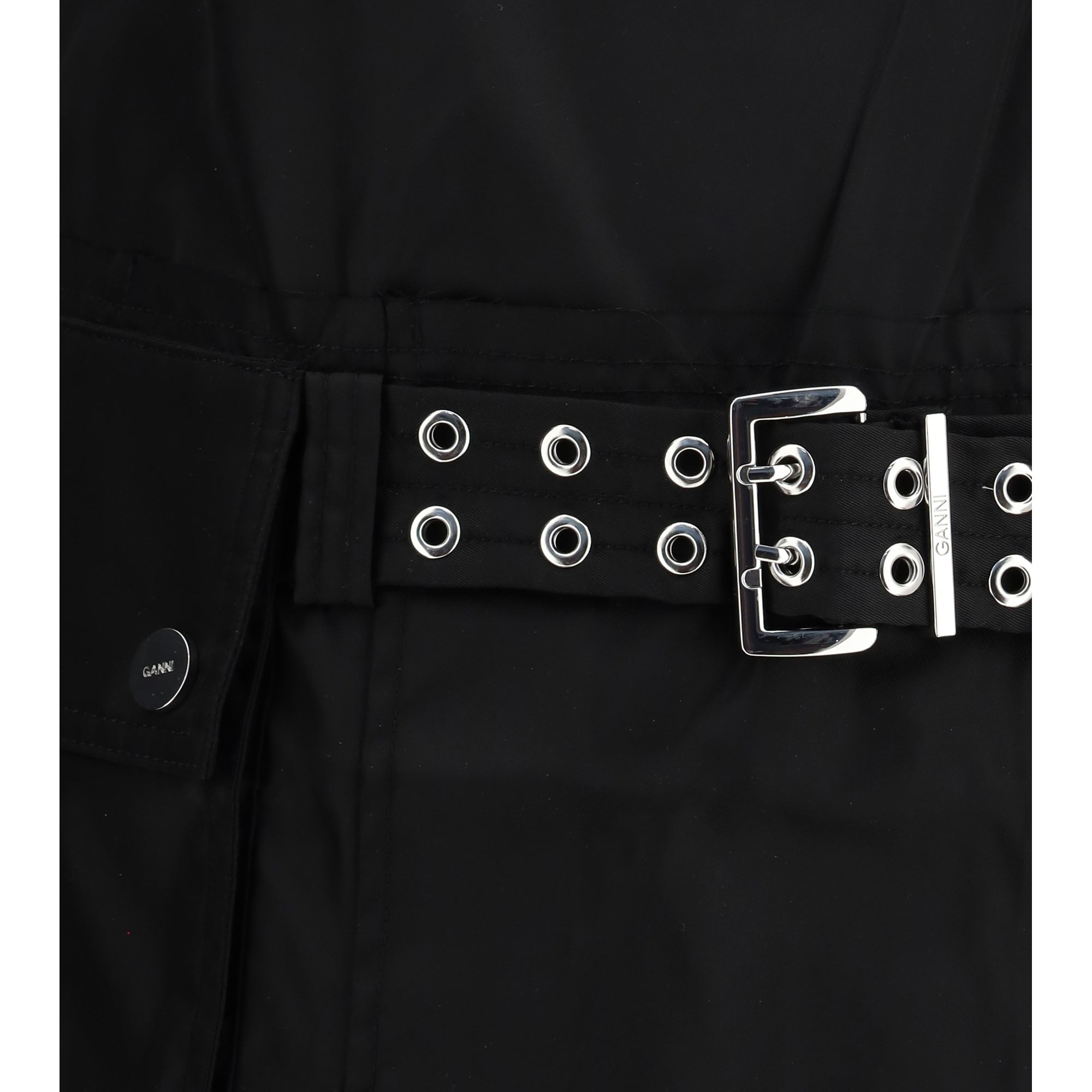 Duchesse Nylon Belted Mini Dress