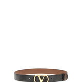 Reversible leather Belt with the VLogo Signature
