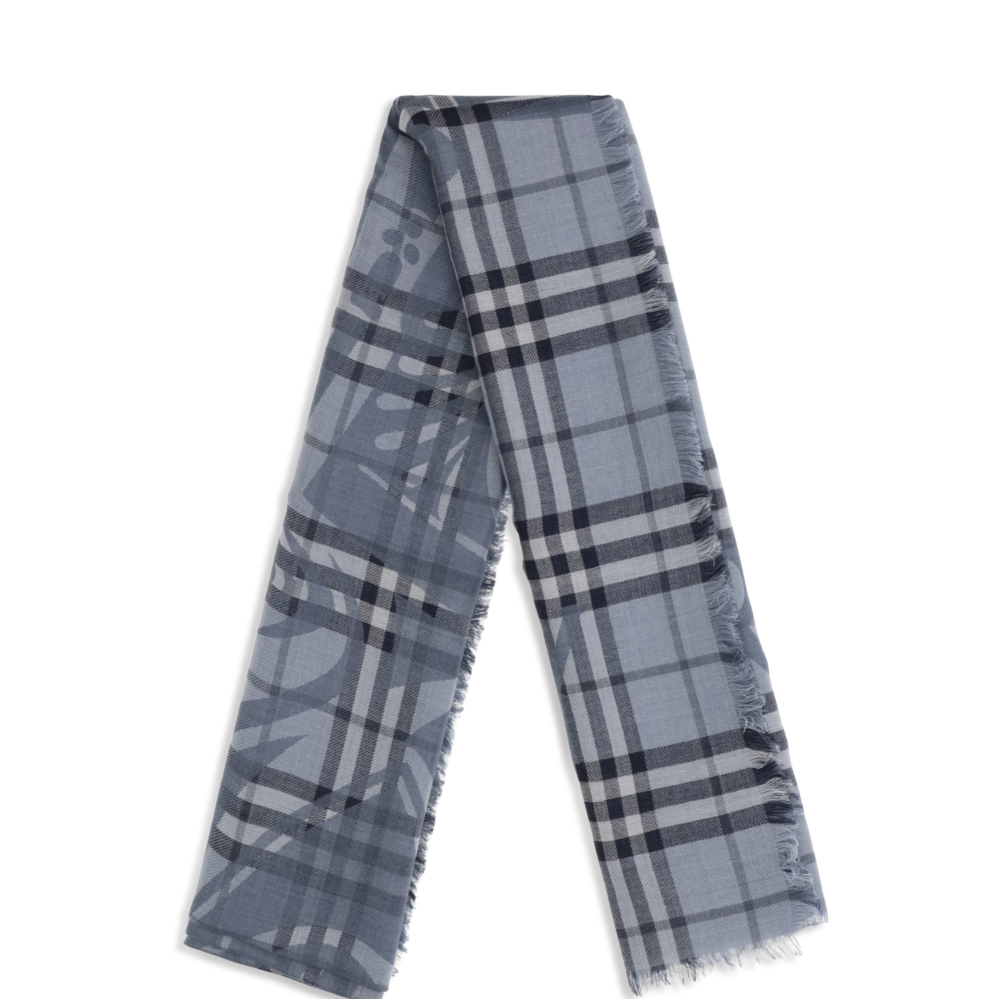 Knight Check wool and silk Scarf