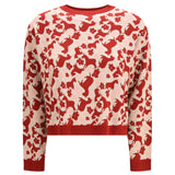 Jacquard viscose crewneck Sweater