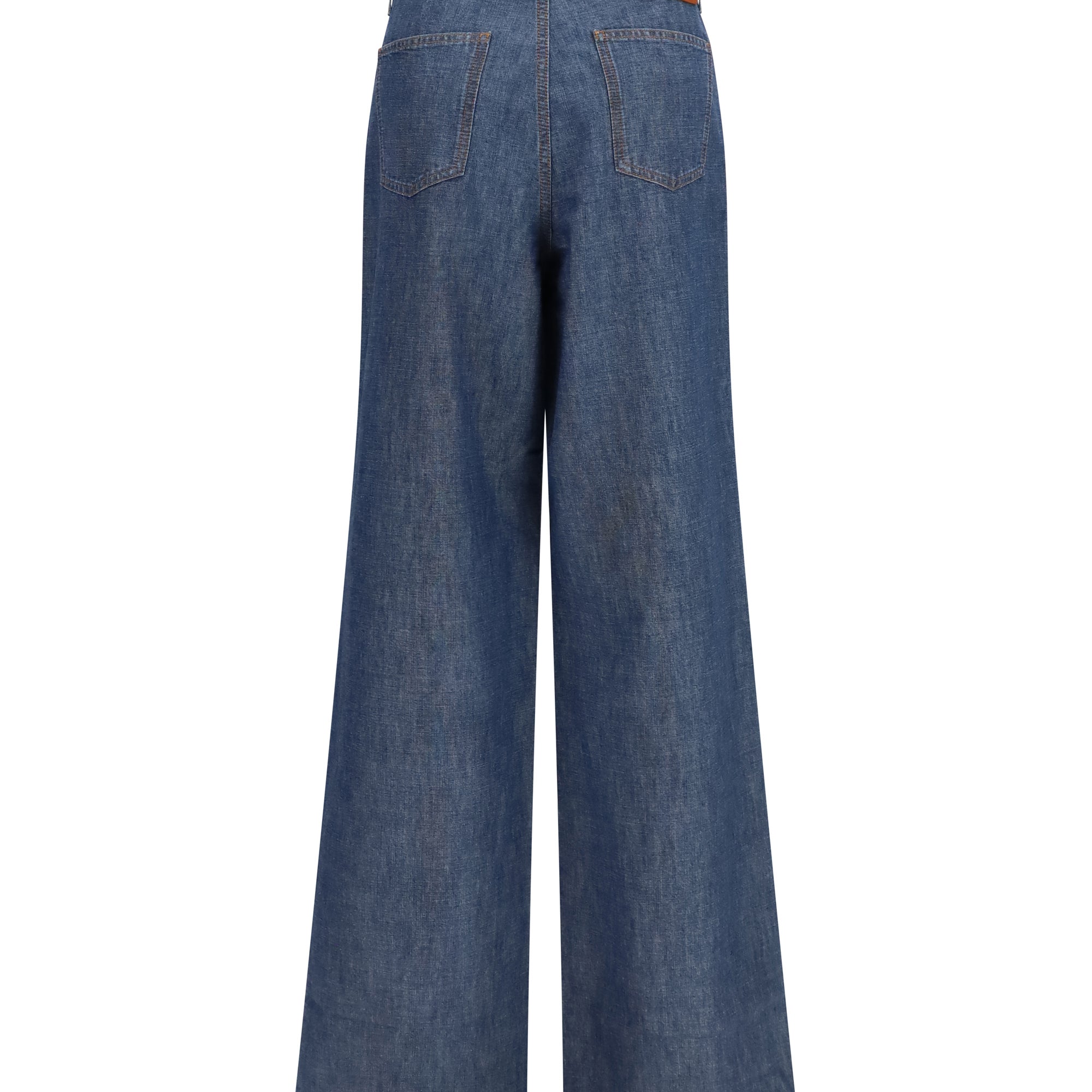 Wide-leg chambray Jeans