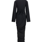 Wrap draped long Dress