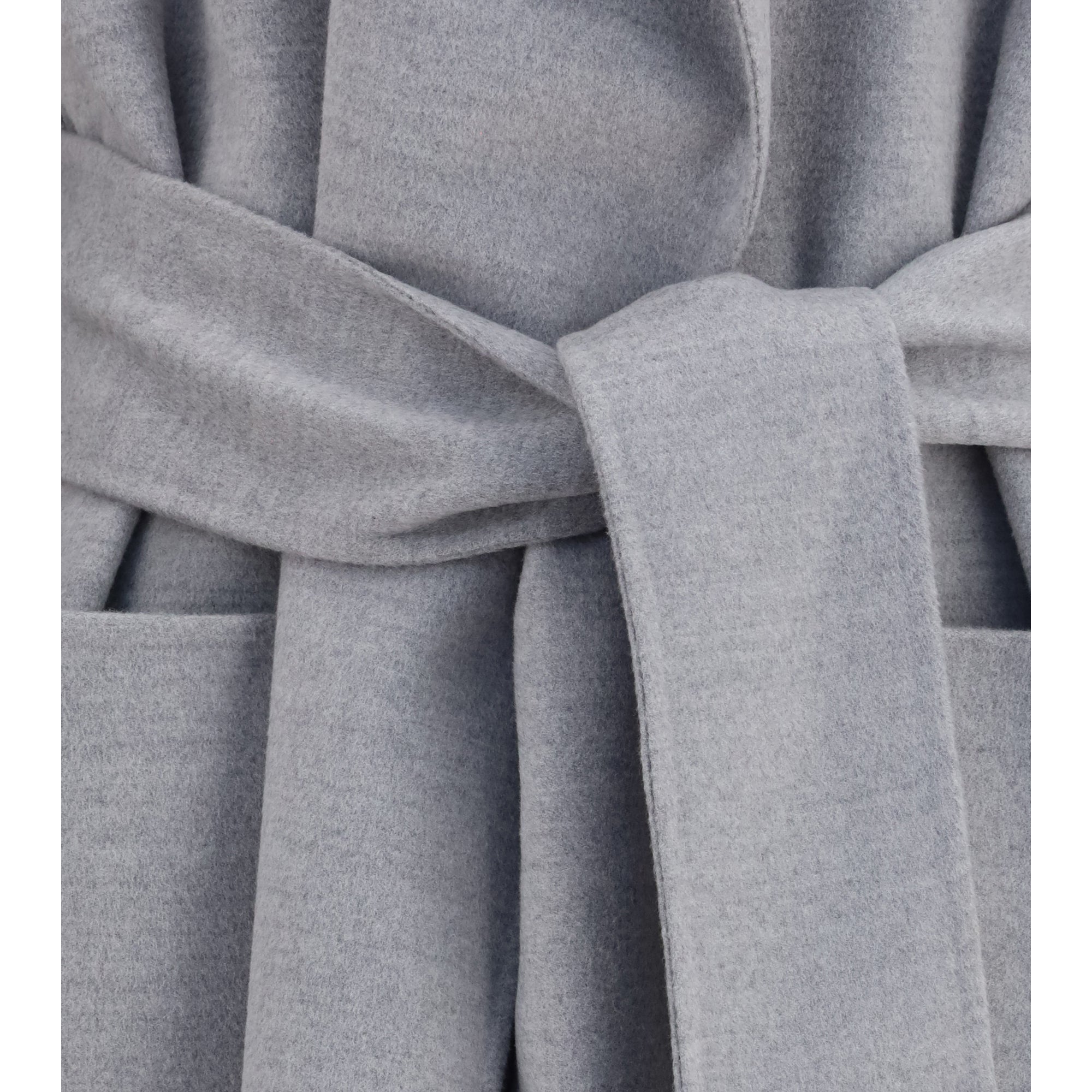 Belted double wool Coat