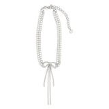 Crystal double bow Choker