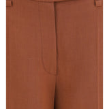 Cigarette Pants in fluid viscose and linen twill
