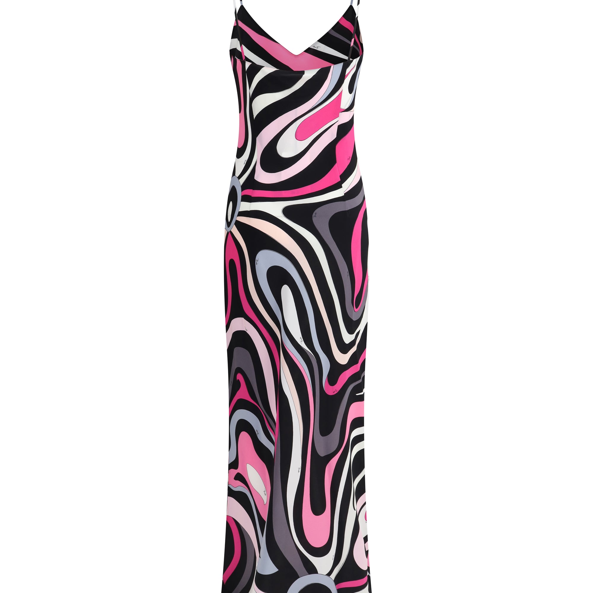 Marmo print long Dress