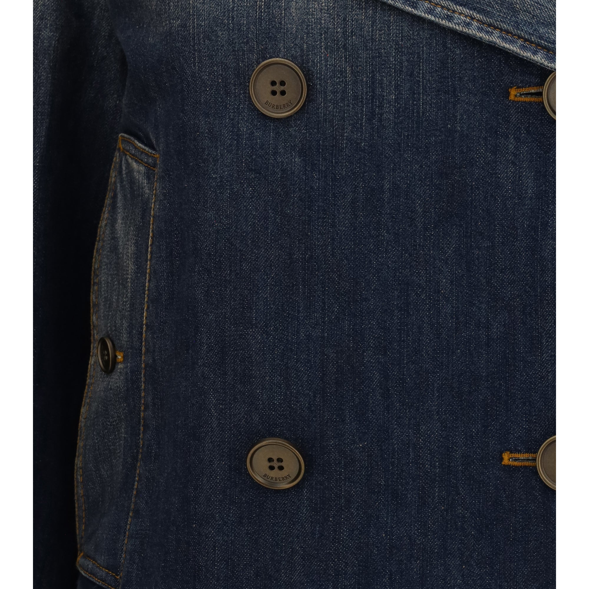 Cropped double-breasted denim Jacket