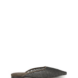 Suede Ballerinas with embellished net embroidery