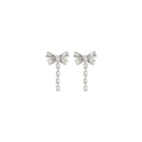 Crystal bow drop Earrings