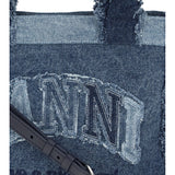Small trapeze denim Shopper