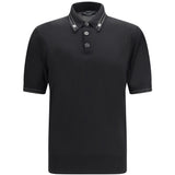 Silk Polo with collar and short sleeves
