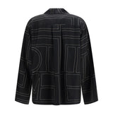 Silk Shirt with all-over monogram