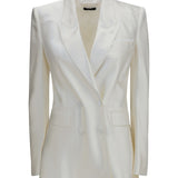 Polka-dot satin double-breasted Blazer